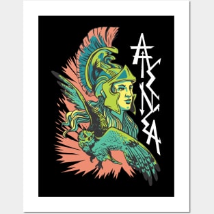 Athena Greek Goddess Shirt Posters and Art